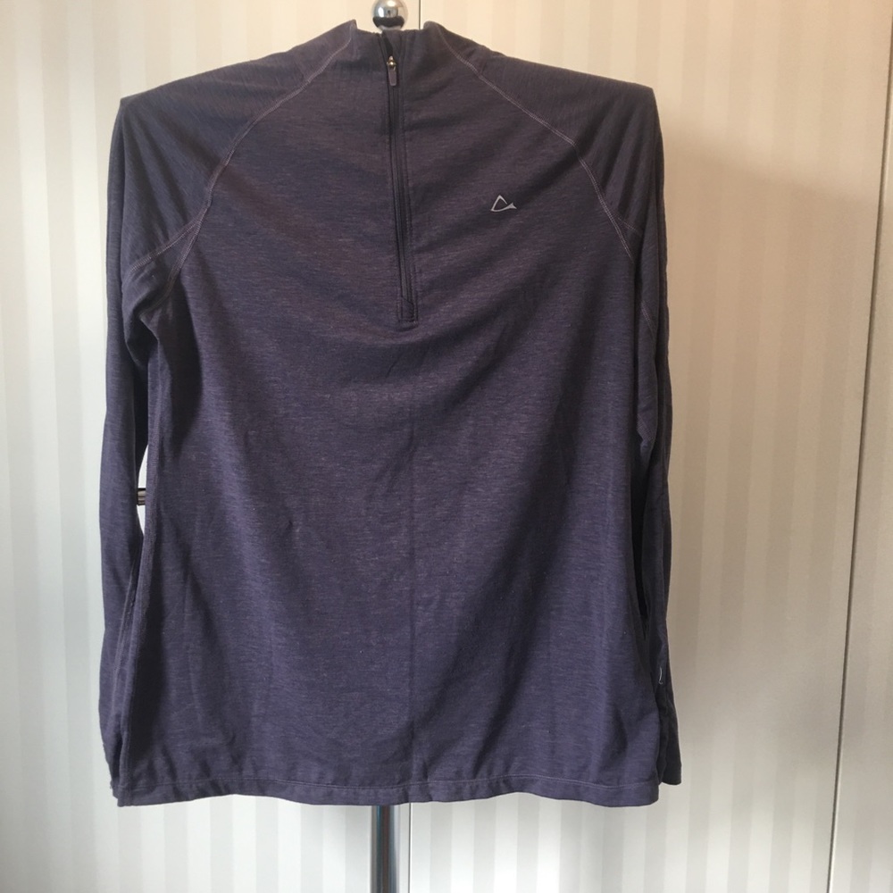 Merino Blend Paradox purple/blue half-zip wool pull over activewear Size L